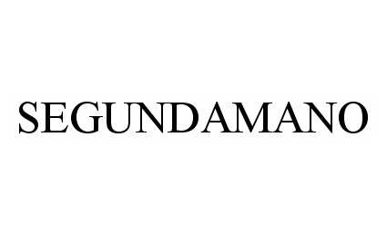 Trademark Logo SEGUNDAMANO