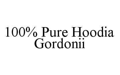 Trademark Logo 100% PURE HOODIA GORDONII