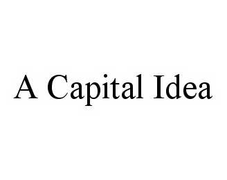 Trademark Logo A CAPITAL IDEA