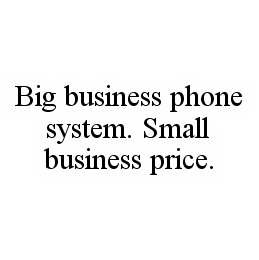  BIG BUSINESS PHONE SYSTEM. SMALL BUSINESS PRICE.