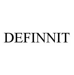 Trademark Logo DEFINNIT