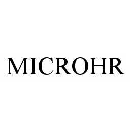 Trademark Logo MICROHR