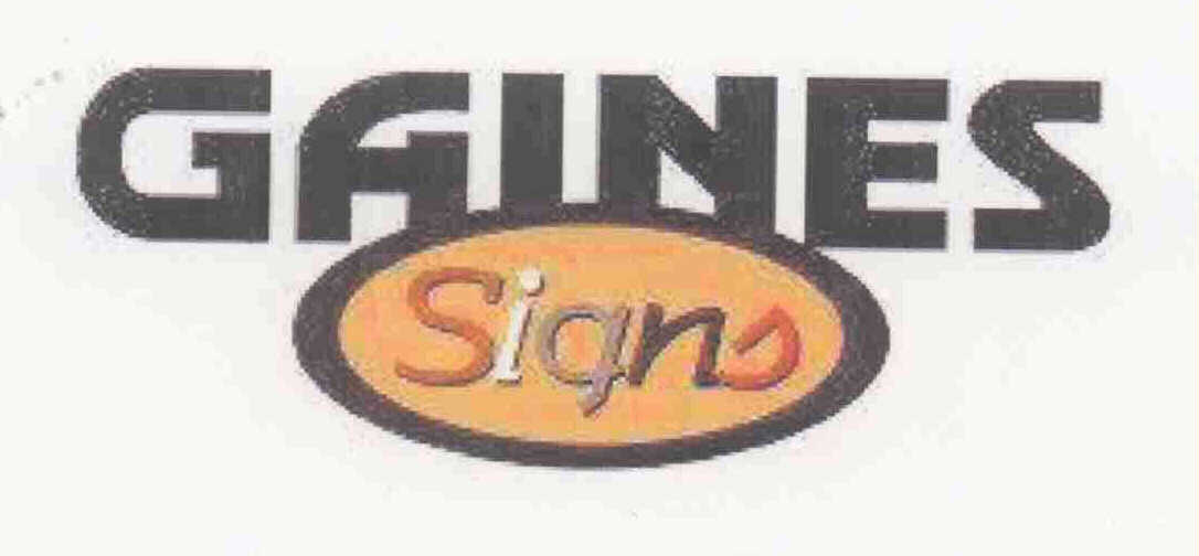 Trademark Logo GAINES SIGNS