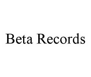 Trademark Logo BETA RECORDS