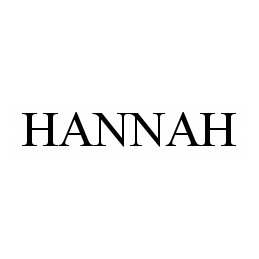 Trademark Logo HANNAH