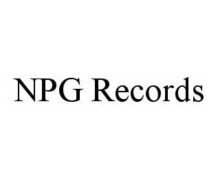Trademark Logo NPG RECORDS