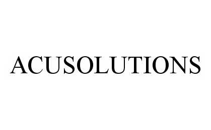  ACUSOLUTIONS