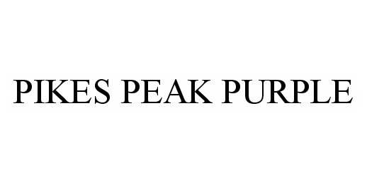 Trademark Logo PIKES PEAK PURPLE