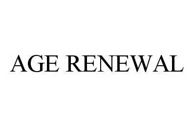 Trademark Logo AGE RENEWAL