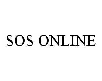 Trademark Logo SOS ONLINE