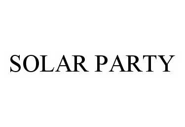  SOLAR PARTY