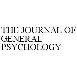  THE JOURNAL OF GENERAL PSYCHOLOGY