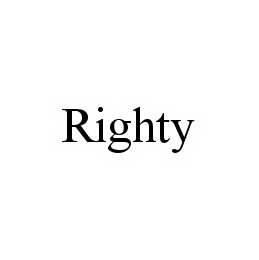 Trademark Logo RIGHTY