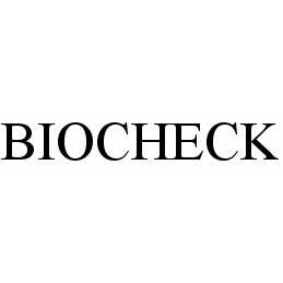 Trademark Logo BIOCHECK