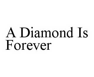 Trademark Logo A DIAMOND IS FOREVER