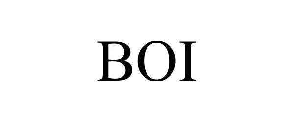 Trademark Logo BOI