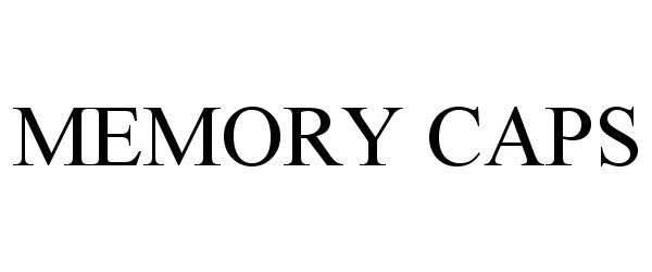 Trademark Logo MEMORY CAPS