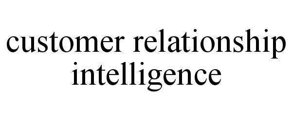  CUSTOMER RELATIONSHIP INTELLIGENCE