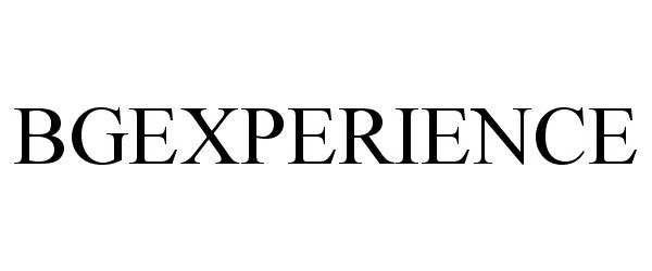 Trademark Logo BGEXPERIENCE