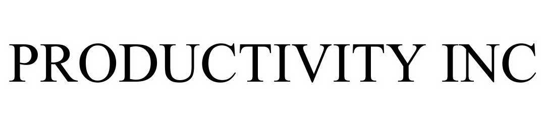 Trademark Logo PRODUCTIVITY INC