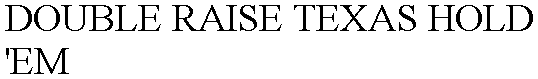 Trademark Logo DOUBLE RAISE TEXAS HOLD 'EM