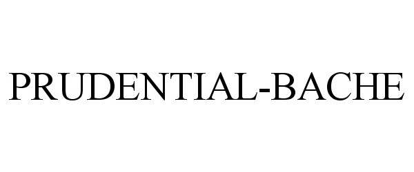 Trademark Logo PRUDENTIAL-BACHE