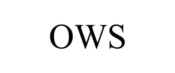 Trademark Logo OWS