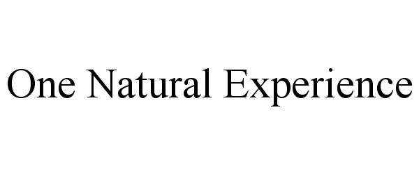  ONE NATURAL EXPERIENCE