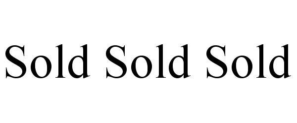  SOLD SOLD SOLD