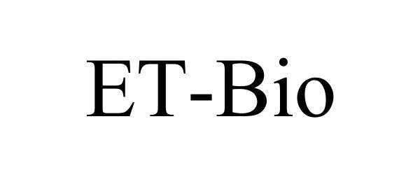 Trademark Logo ET-BIO