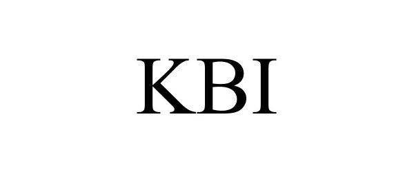 Trademark Logo KBI