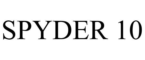 Trademark Logo SPYDER 10