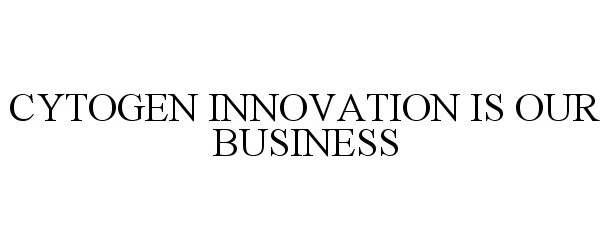  CYTOGEN INNOVATION IS OUR BUSINESS