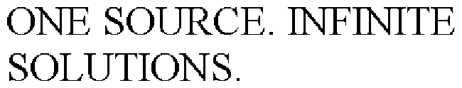  ONE SOURCE. INFINITE SOLUTIONS.