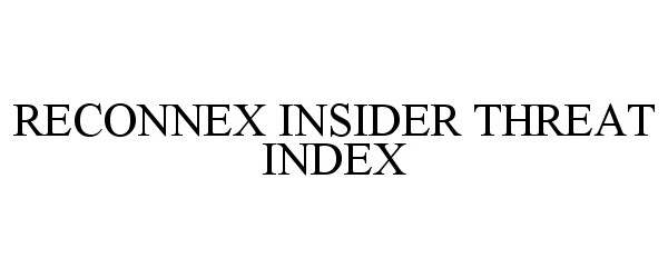 Trademark Logo RECONNEX INSIDER THREAT INDEX