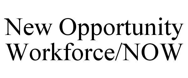  NEW OPPORTUNITY WORKFORCE/NOW