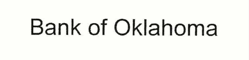 Trademark Logo BANK OF OKLAHOMA