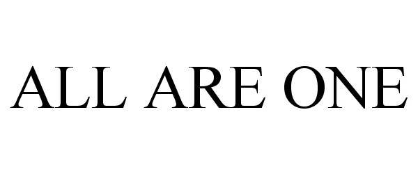  ALL ARE ONE