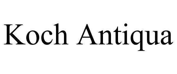 Trademark Logo KOCH ANTIQUA