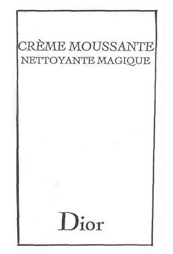 Trademark Logo CRÈME MOUSSANTE NETTOYANTE MAGIQUE DIOR