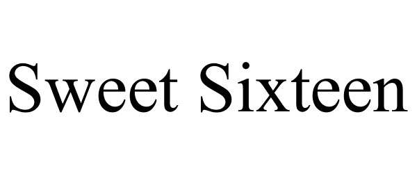 Trademark Logo SWEET SIXTEEN