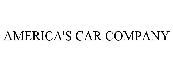 AMERICA'S CAR COMPANY