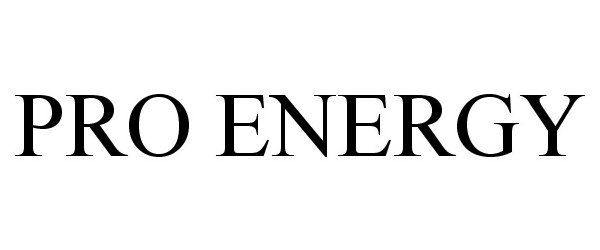 Trademark Logo PRO ENERGY