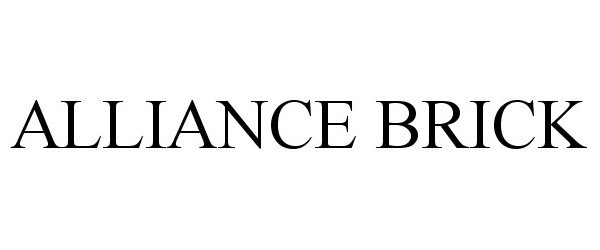 Trademark Logo ALLIANCE BRICK