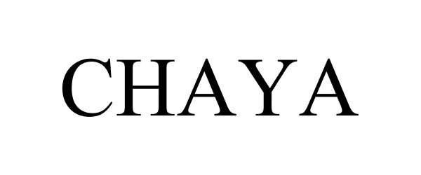 Trademark Logo CHAYA