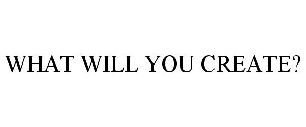  WHAT WILL YOU CREATE?