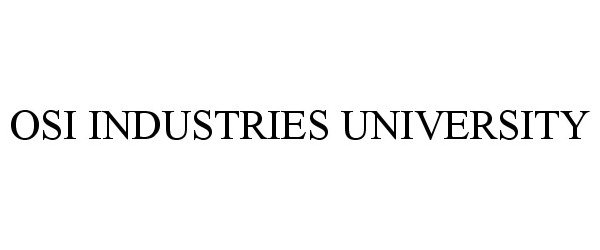 Trademark Logo OSI INDUSTRIES UNIVERSITY