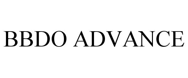 Trademark Logo BBDO ADVANCE