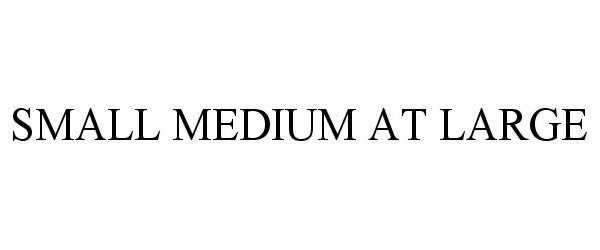 Trademark Logo SMALL MEDIUM AT LARGE