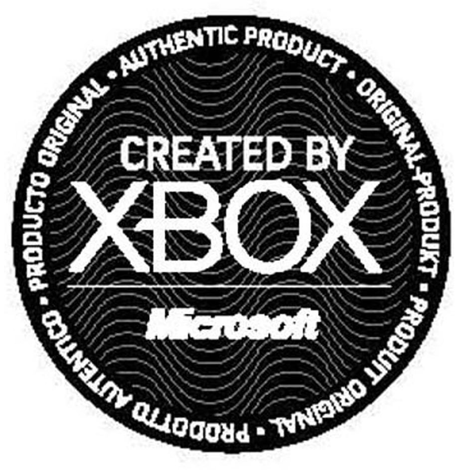  CREATED BY XBOX MICROSOFT Â· AUTHENTIC PRODUCT Â· ORIGINAL PRODUKT Â· PRODUIT ORIGINAL Â·PRODOTTO AUTENTICO Â· PRODUCTO ORIGINAL